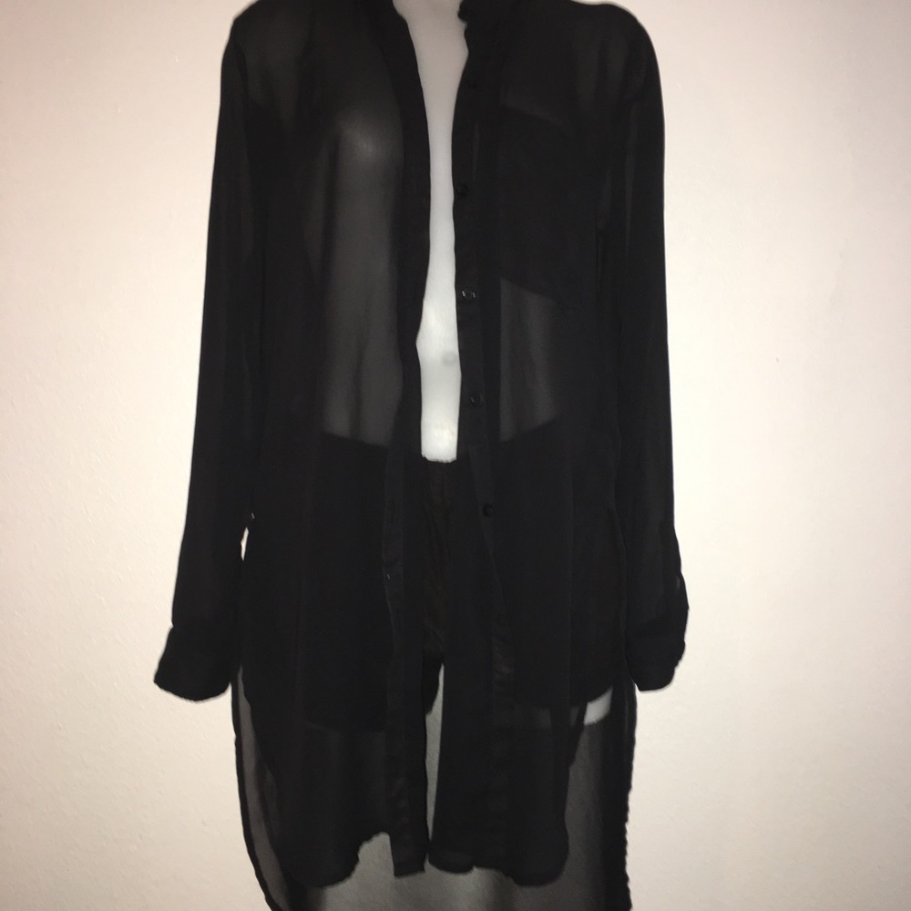 Bongo high low see through top